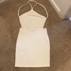 Cream backless Dress